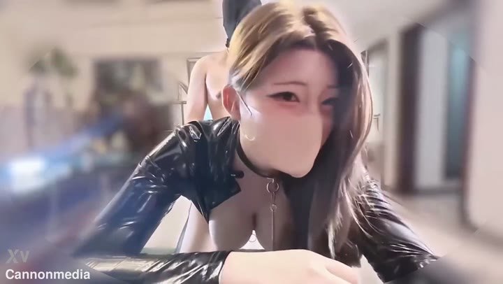 Disciplining a sexy, big-breasted woman in a leather jacket, fucking her big ass from behind feels s